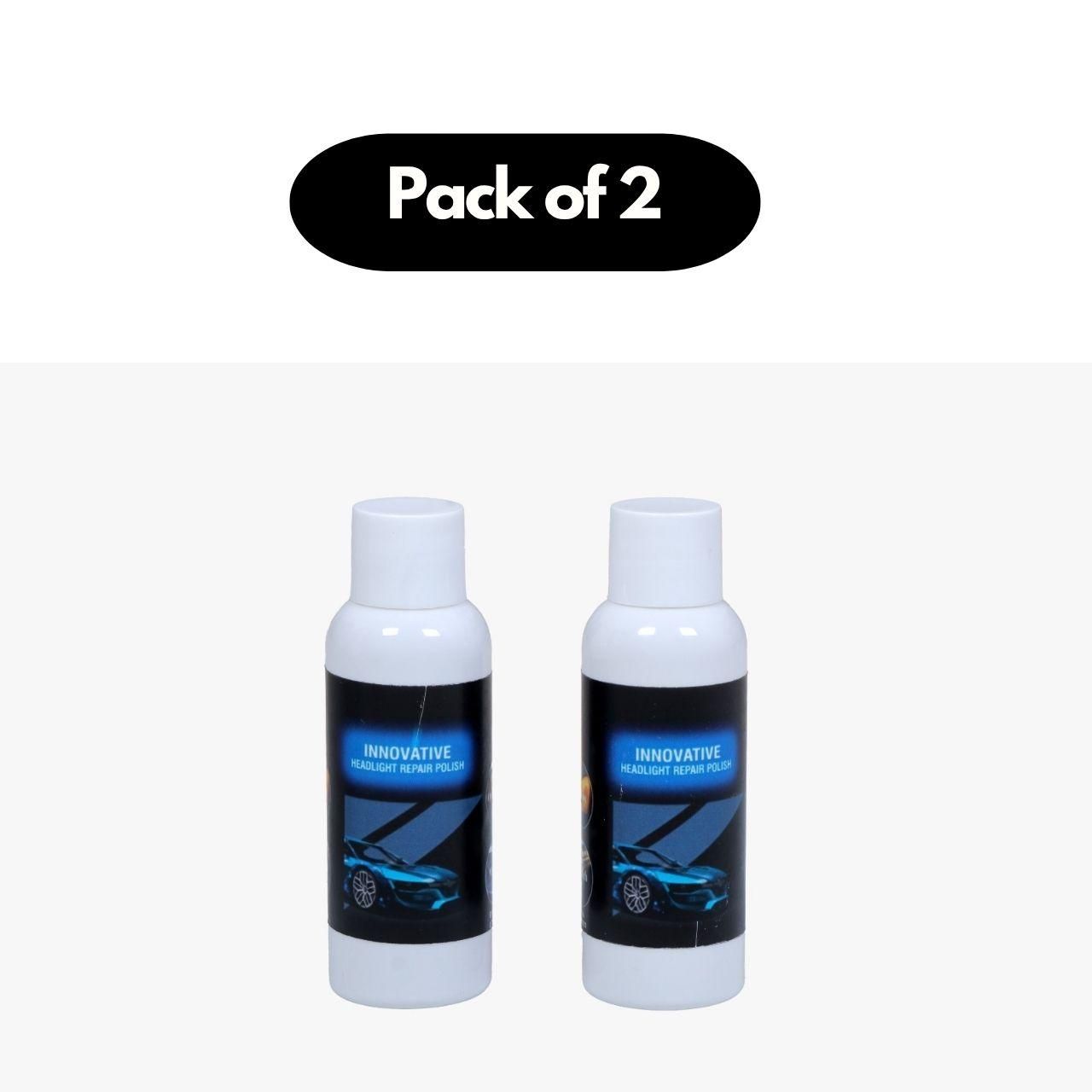 INNOVATIVE HEADLIGHT REPAIR POLISH & SCRATCH REMOVER - PACK OF 2